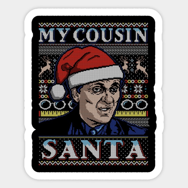 My Cousin Santa Sticker by CoDDesigns